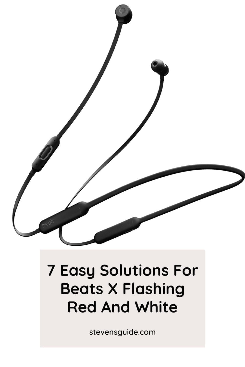 Beats X flashing red and white